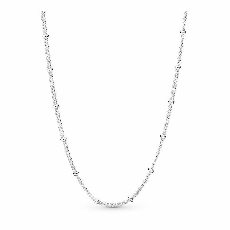 Pandora Silver Beaded Necklace Chain - Sterling Silver - Canada | AG4168QH